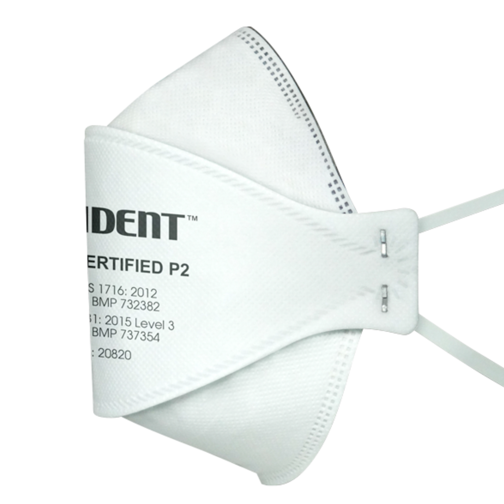 Trident Flat Fold P2 Level 3 Respirator Extended Length Head Straps Surgical Facemasks & Respirators