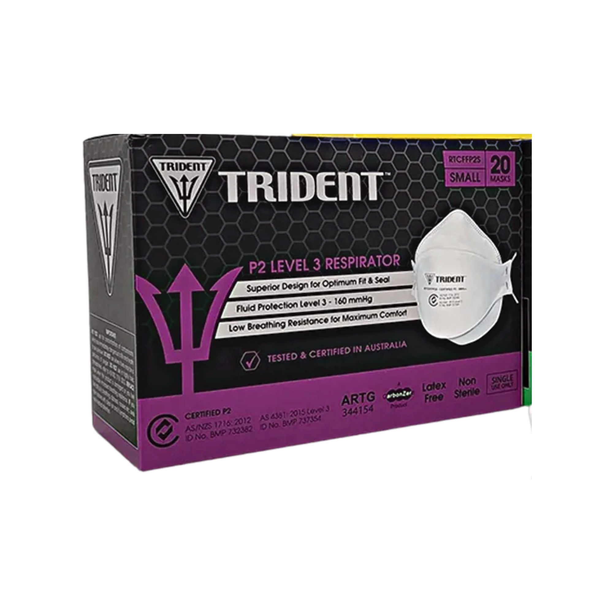 Trident Flat Fold P2 Level 3 Respirator Small Surgical Facemasks & Respirators