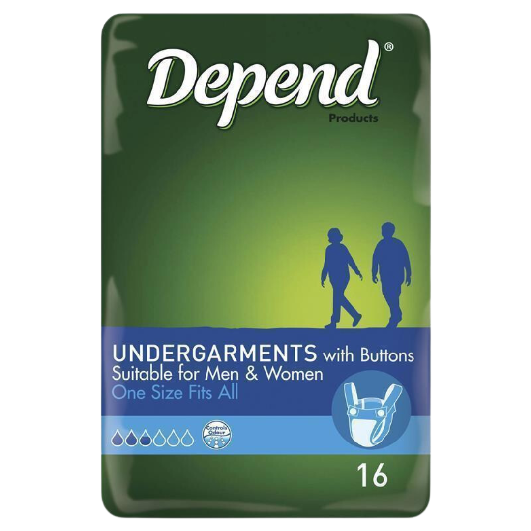 Depend Undergarmet With Button Disposable Pads Pants & Liners