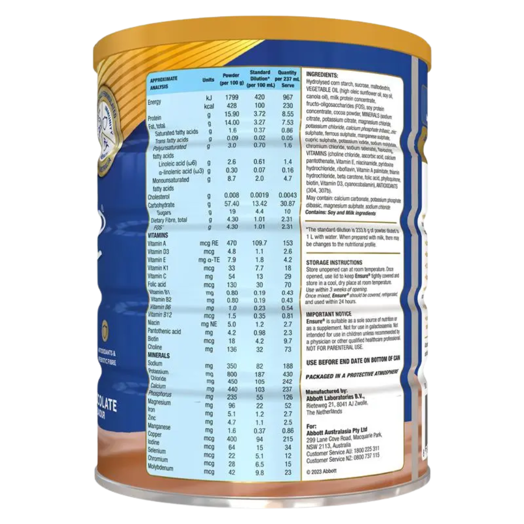 Ensure Powder 850g tin – complete adult nutrition formula for strength, immunity, and recovery