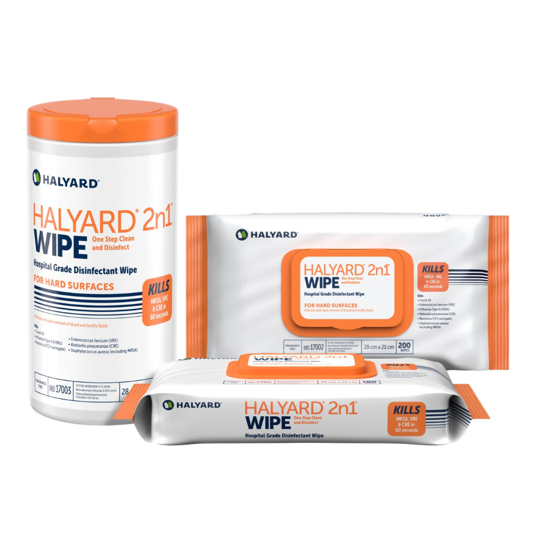 HALYARD 2n1 Wipe packaging on a white background