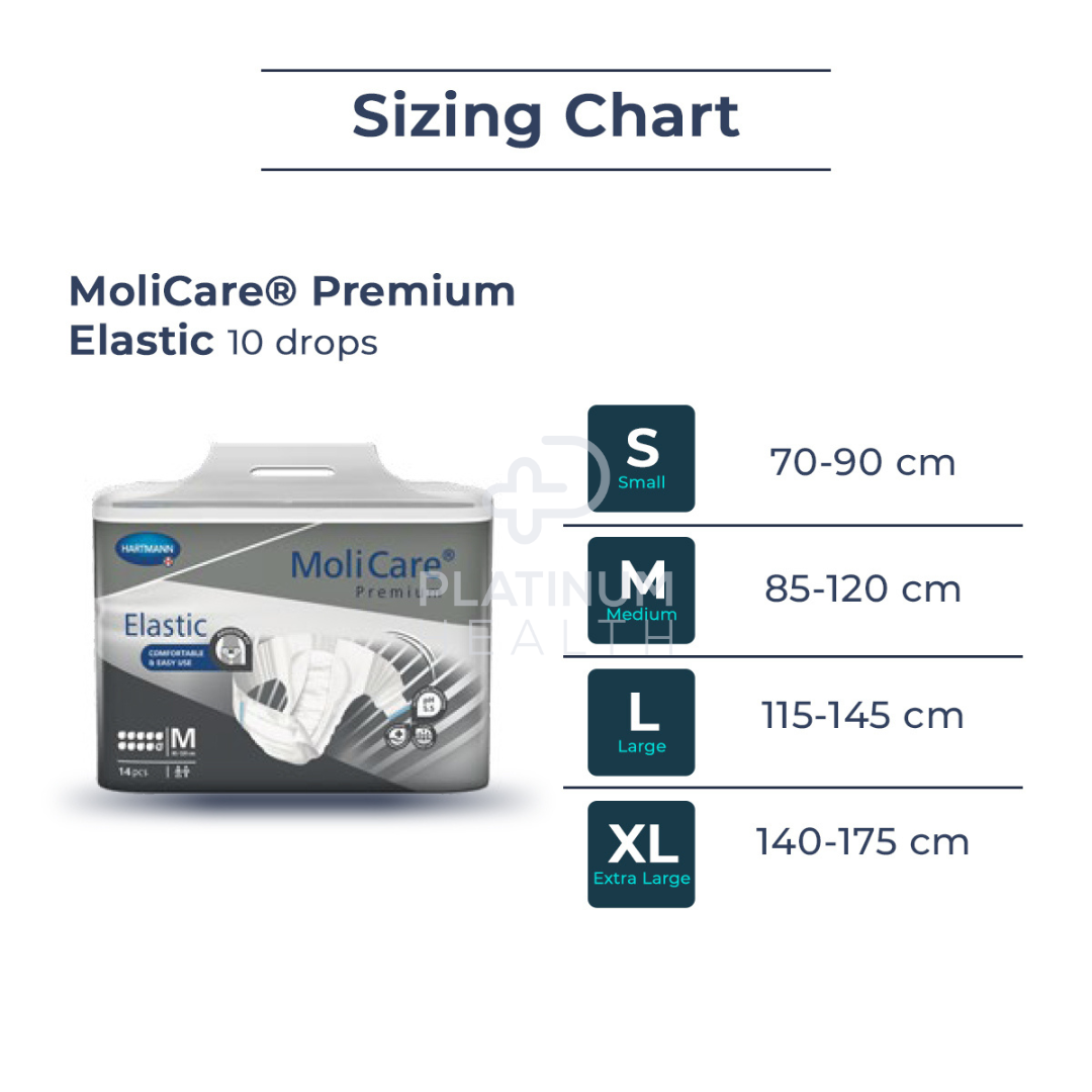 Molicare Premium Elastic 10 Drops X-Large Disposable Pads Pants & Liners