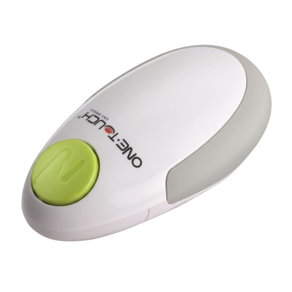 White and green electronic device with 'ONE TOUCH' branding on a white background