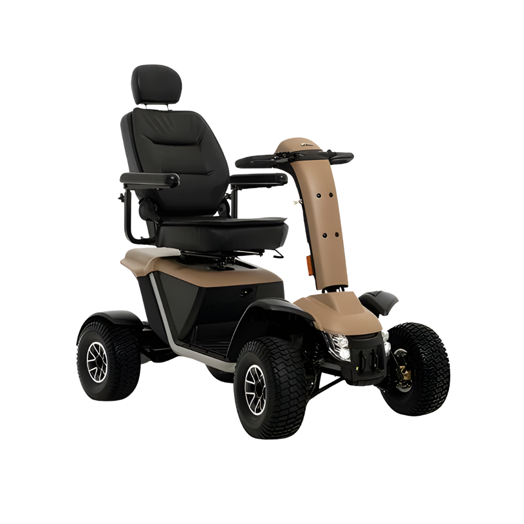 Pride Pathrider 150XL Turbo Mobility Scooter offers powerful performance, 100Ah batteries, full suspension, and luxury comfort. Ideal for outdoor use. NDIS approved.
