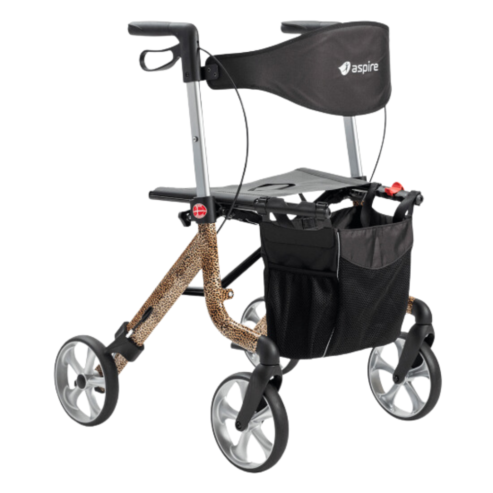 Aspire Vogue Lightweight 2 Seat Walker Leopard