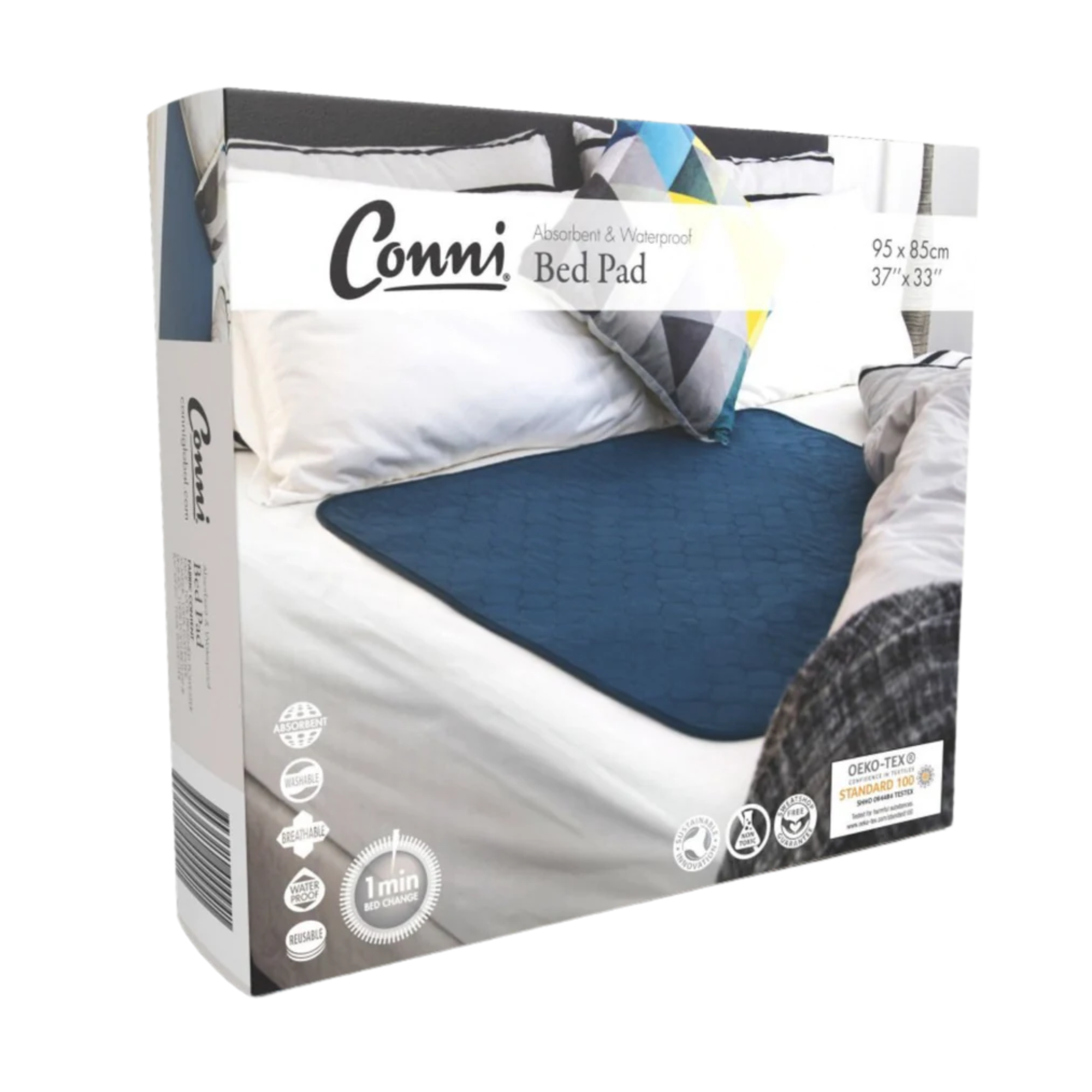 Conni Bed Pad Teal Blue Pads