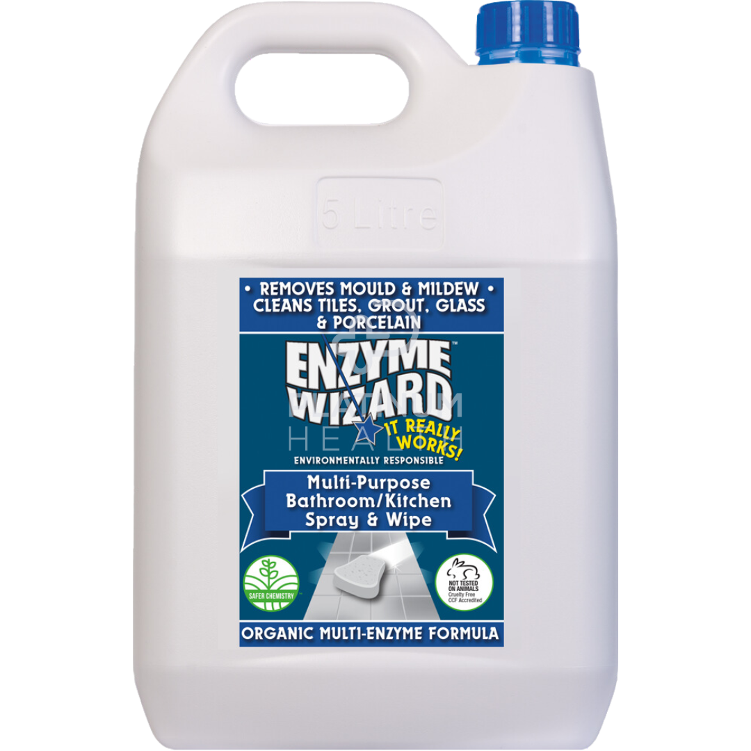 Enzyme Wizard Bathroom/Kitchen Spray 5 Litre Cleaning Solutions