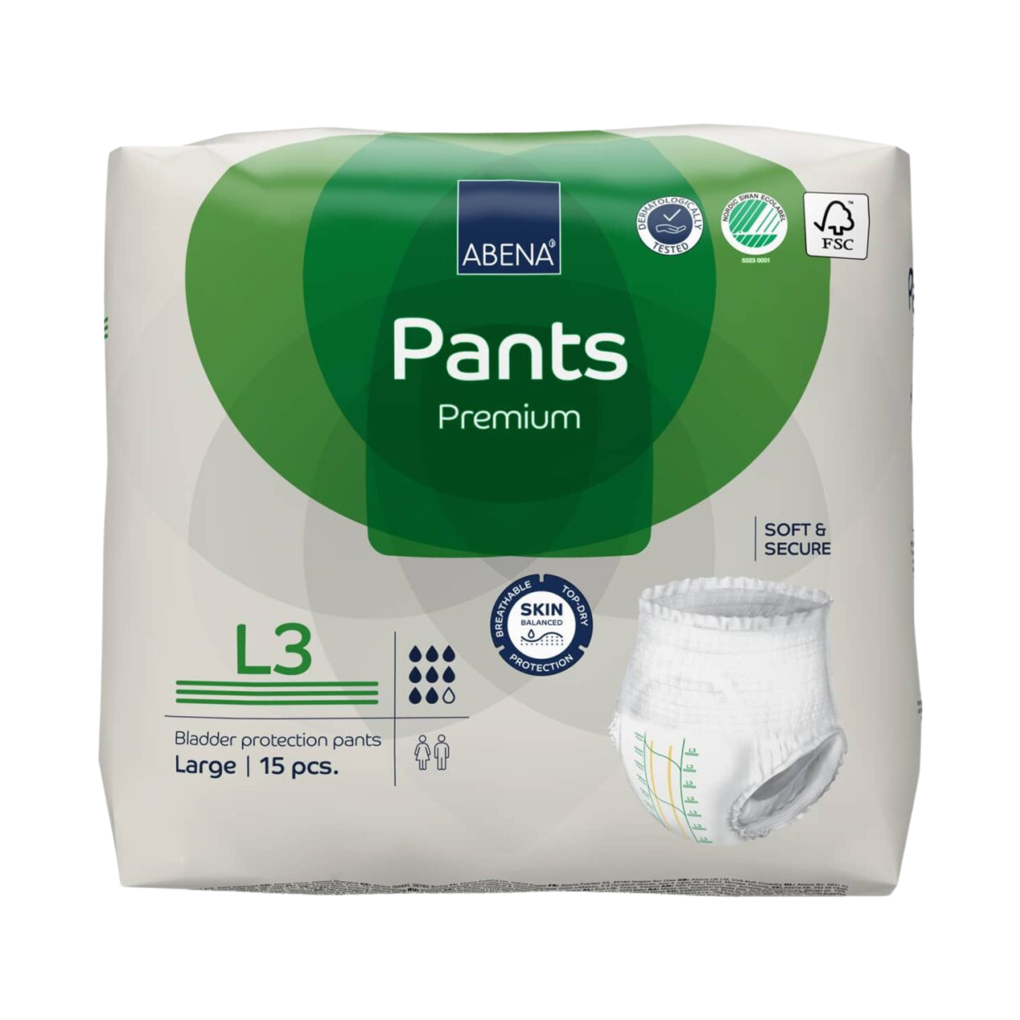 Abena Pants L3 Green – High Absorbency Pull-Up Pants for Moderate to Heavy Incontinence
