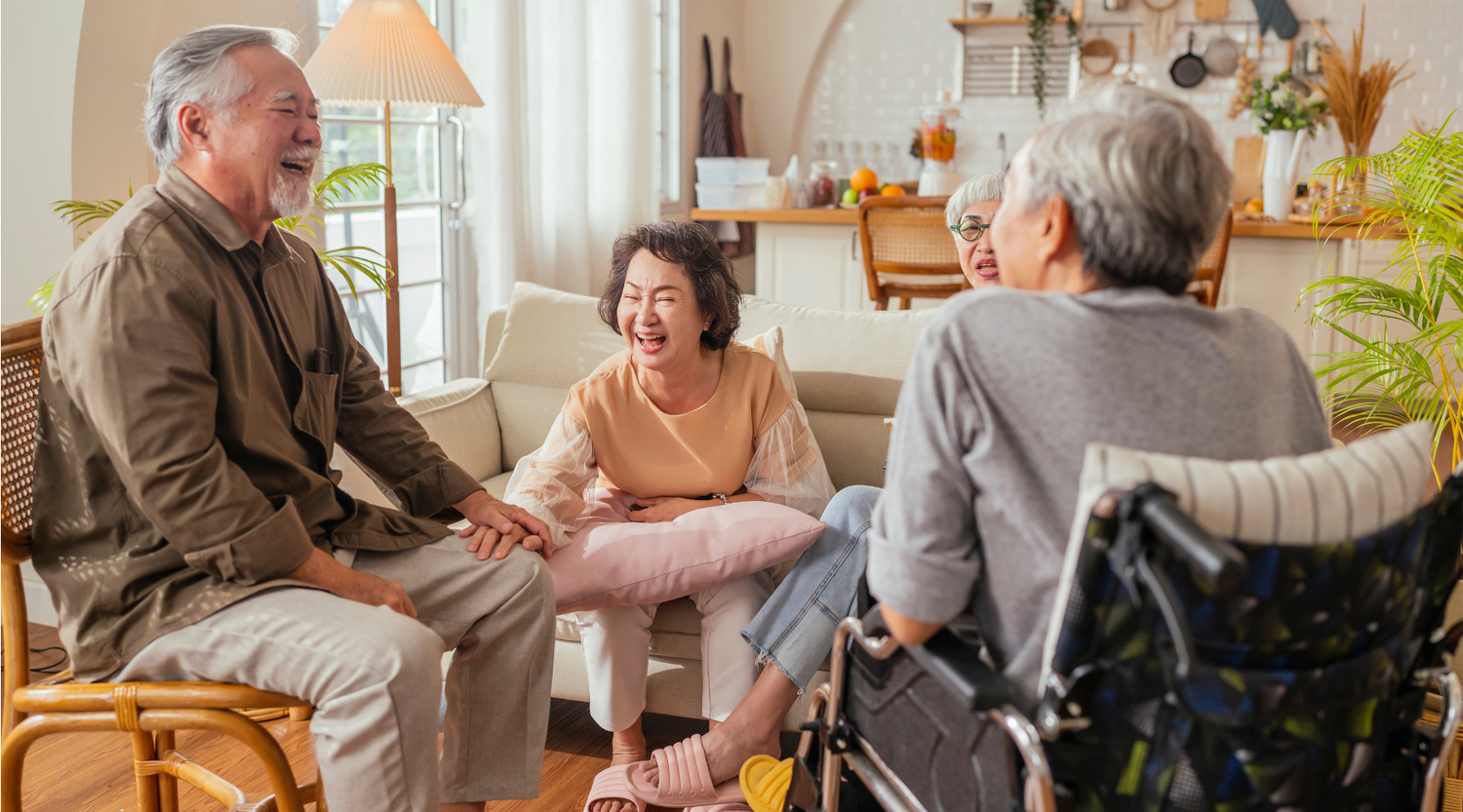 elderly people happy together Support at Home program