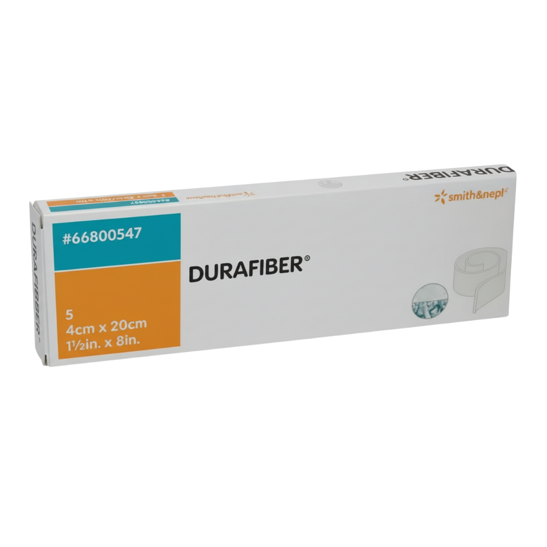 Durafiber Non-Woven Gelling Dressing 4cm x 20cm – Advanced absorbent dressing for moderate to heavy exudate wounds