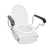 Freedom Toilet HBA444 3-Height Adjustable (5/10/15cm) Swing-Away Padded Arms Easy-Clean Design Seat Raiser