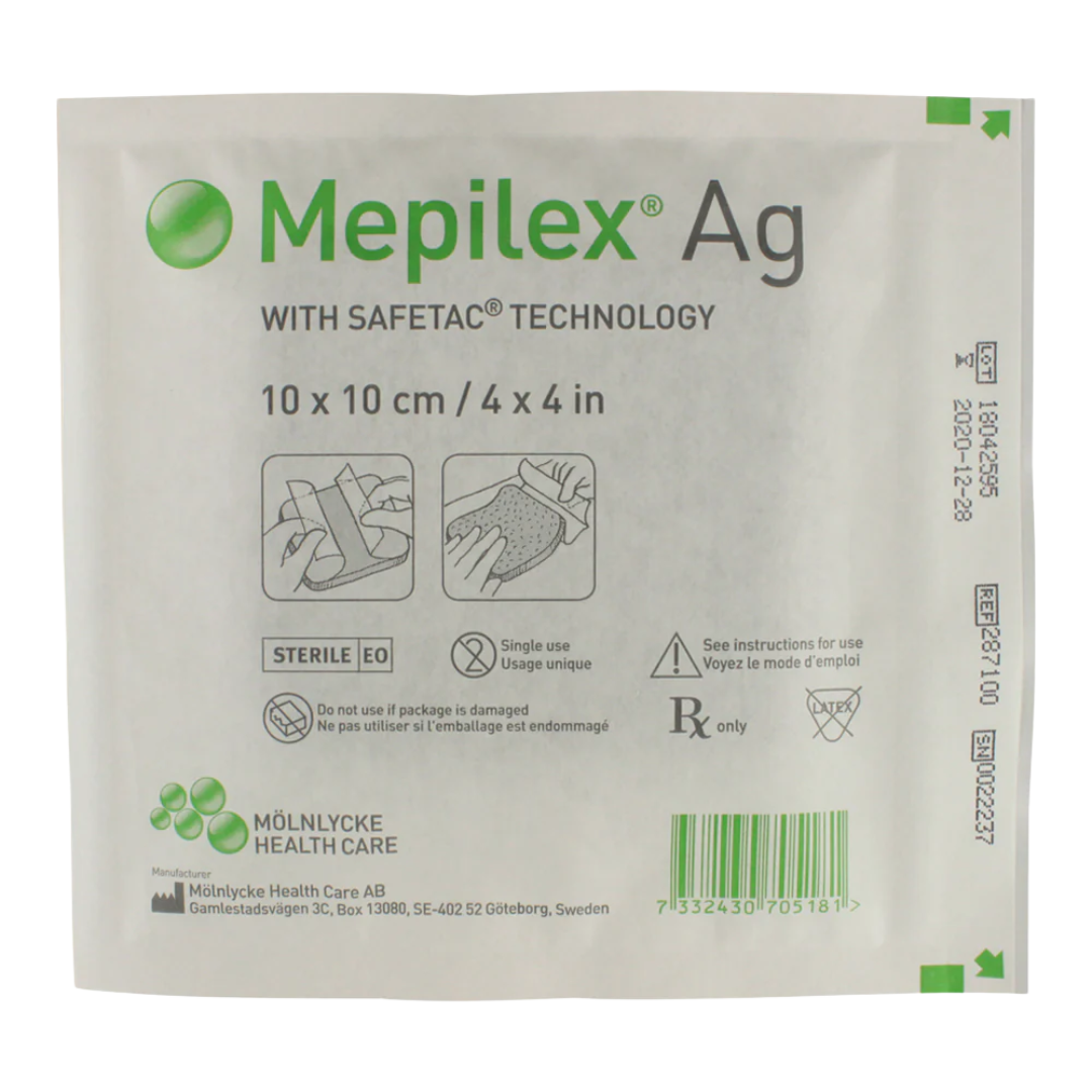 Molnlycke Mepilex Ag Silver Foam Dressing