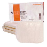 Smith & Nephew EXU-DRY dressing with packaging on a white background