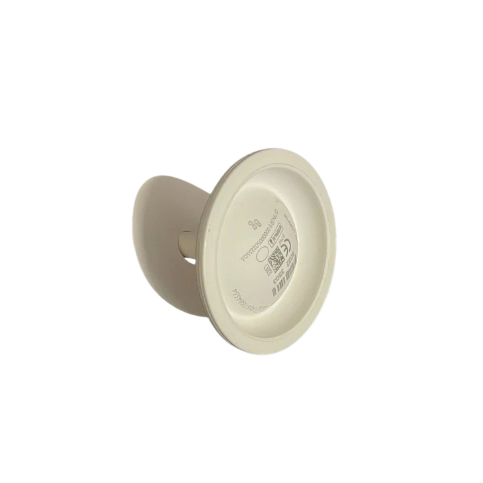 Underside view of an Intrasite Gel Applipak dispenser showing the sterile barrier, CE marking, and product batch information.