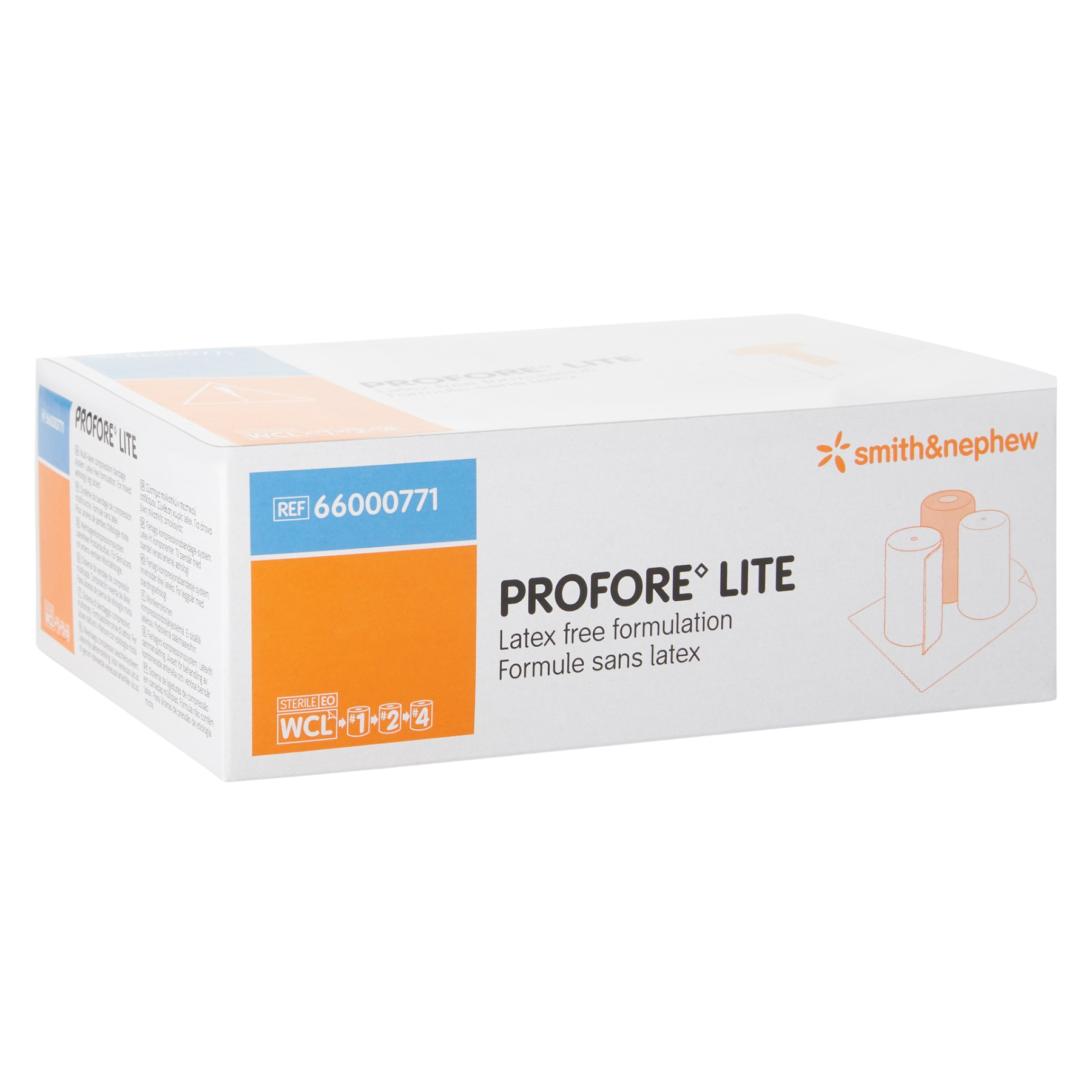 Exterior retail packaging for PROFORE Lite Latex-free formulation multi-layer compression bandage system, REF 66000771.